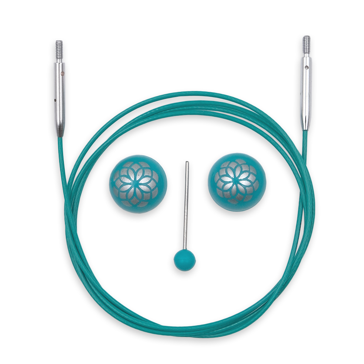 Тросик для съемных спиц Mindful, 94см, нержавеющая сталь с нейлоновым покрытием, KnitPro