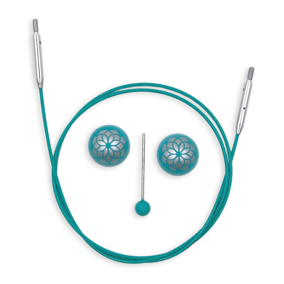 Тросик для съемных спиц Mindful, 56см, нержавеющая сталь с нейлоновым покрытием, KnitPro