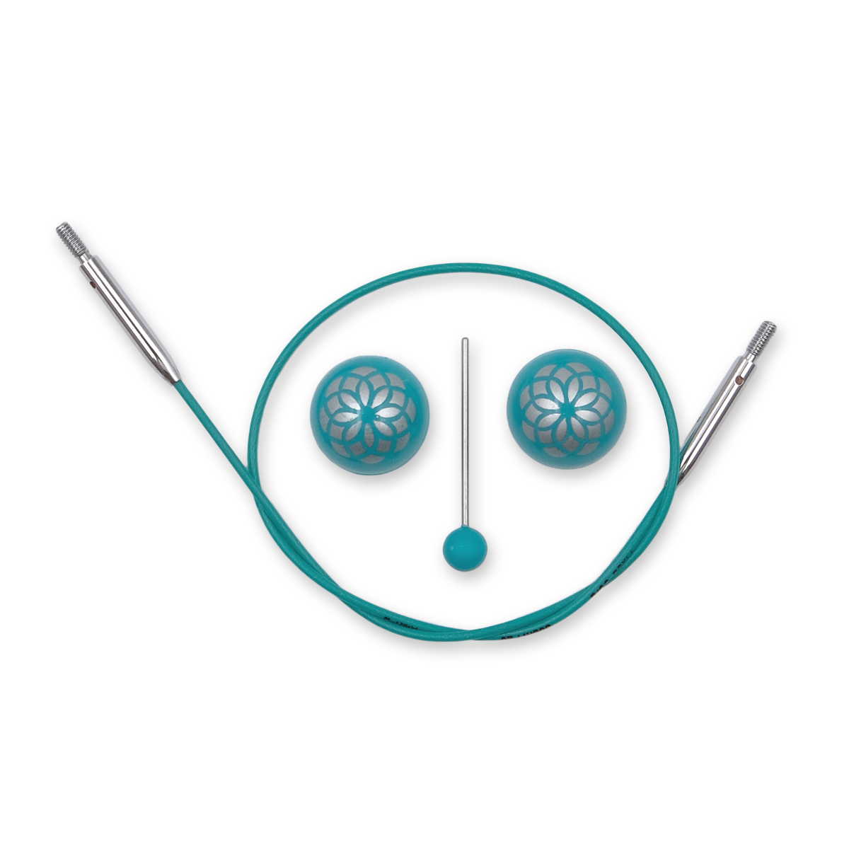 Тросик для съемных спиц Mindful, 28см, нержавеющая сталь с нейлоновым покрытием, KnitPro