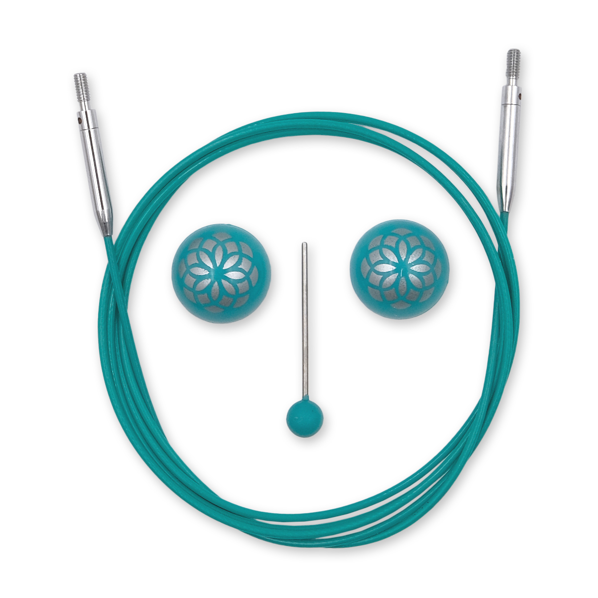 Тросик поворотный для съемных спиц Mindful, 94см, нержавеющая сталь с нейлоновым покрытием