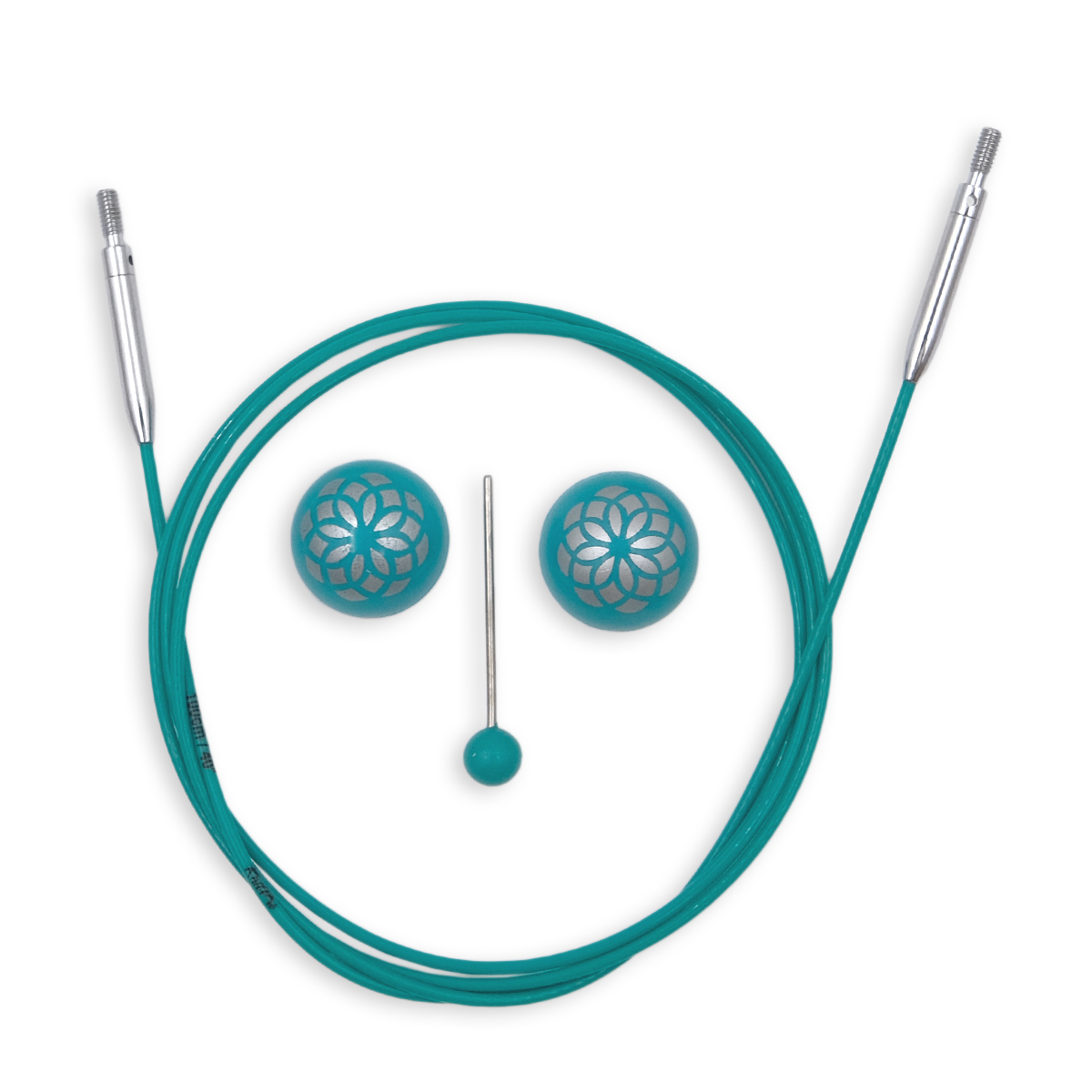 Тросик поворотный для съемных спиц Mindful, 76см, нержавеющая сталь с нейлоновым покрытием