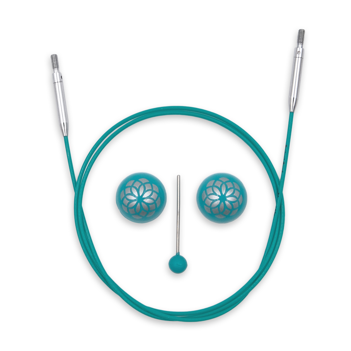 Тросик поворотный для съемных спиц Mindful, 56см, нержавеющая сталь с нейлоновым покрытием