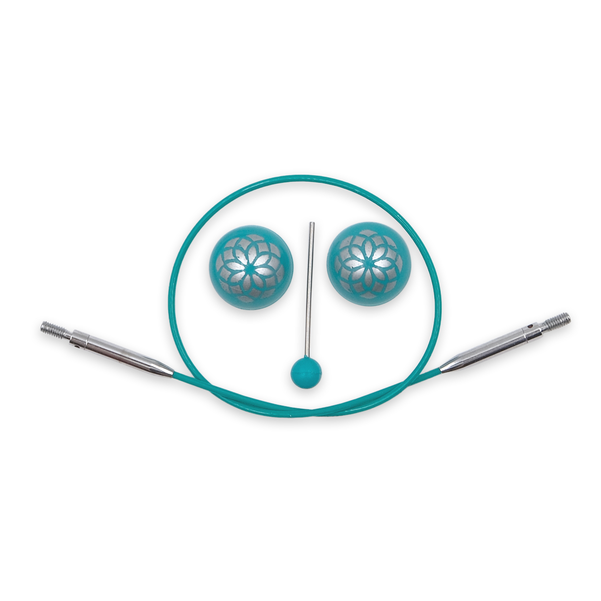 Тросик поворотный для съемных спиц Mindful, 20см, нержавеющая сталь с нейлоновым покрытием