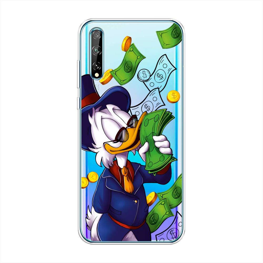 

Чехол на Huawei Y8p "Scrooge McDuck with Money", Синий;зеленый;белый, 6103550-6