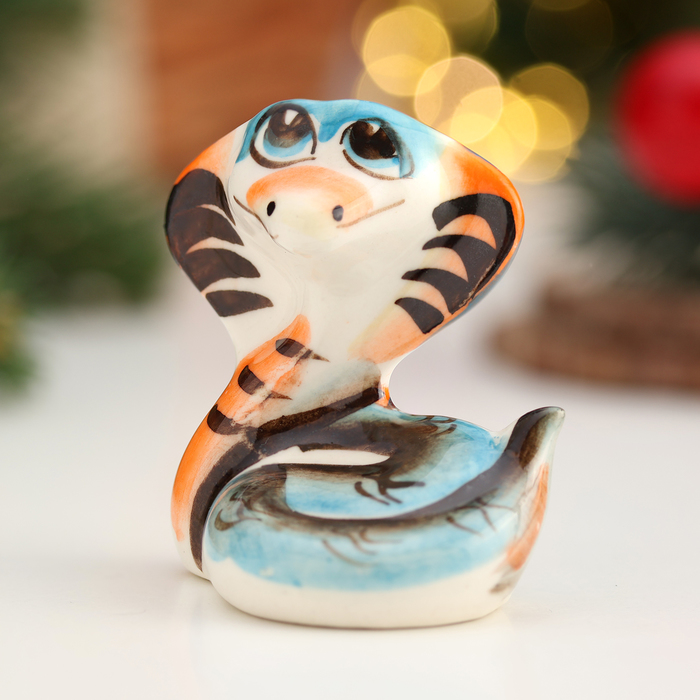 

Сувенир Змея Ляля, гжель, цвет, 5,5 см, 10644822, Голубой