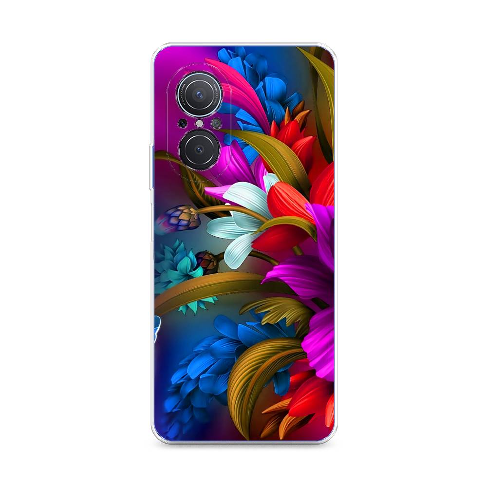 

Чехол для Huawei Nova 9 SE "Фантастические цветы", Фиолетовый;красный;синий, 6107250-2
