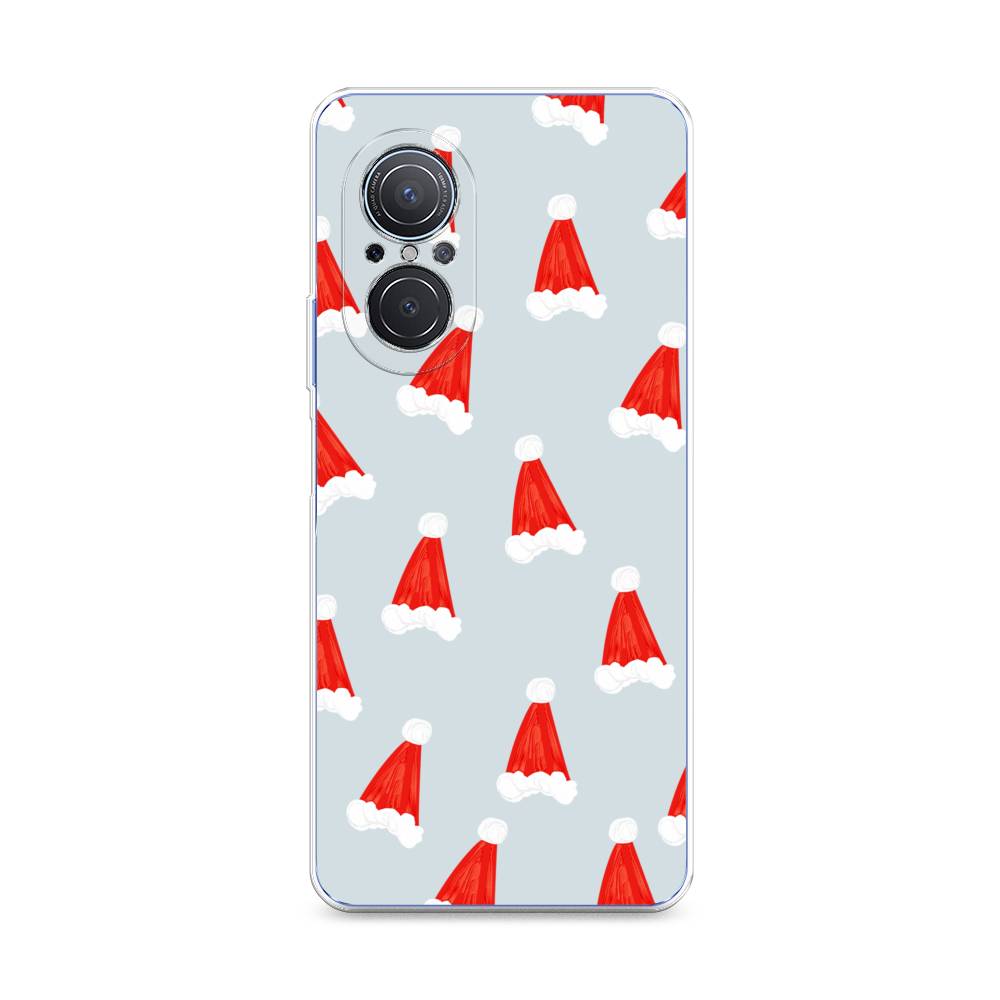 

Чехол для Huawei Nova 9 SE "Новогодние шапочки", Белый;красный;серый, 6107250-5