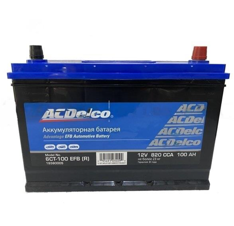 Аккумулятор ACDelco 100 А/ч обратная R+ 306x175x225 EN820 А