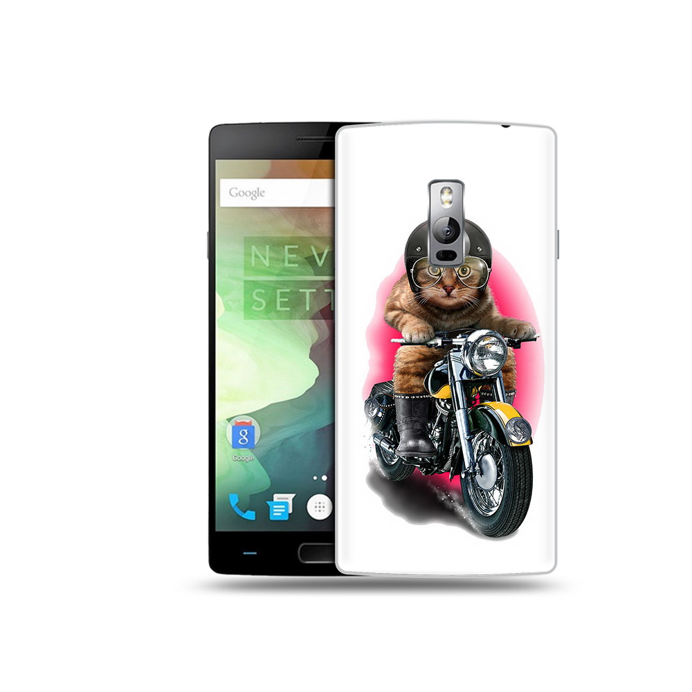 

Чехол MyPads Tocco для OnePlus 2 мото-кот, Прозрачный, Tocco