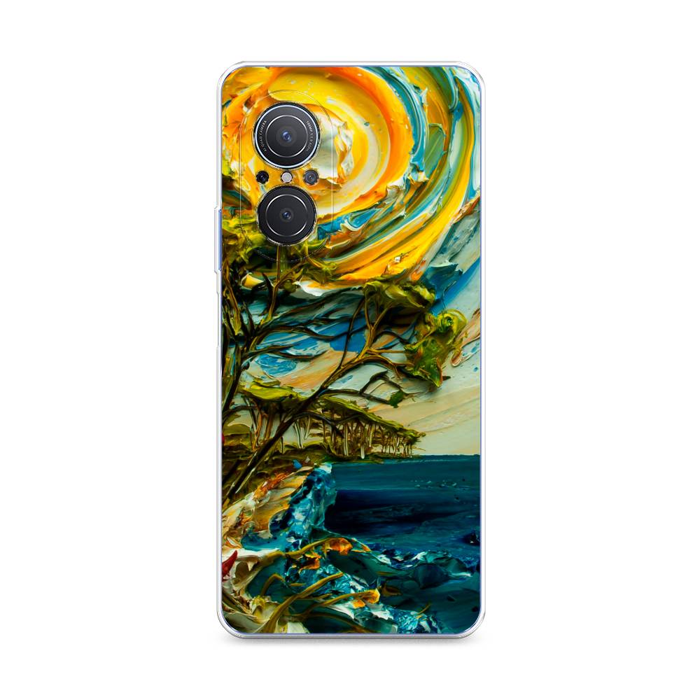 

Чехол для Huawei Nova 9 SE "Солнце живопись", Желтый;синий, 6107250-4
