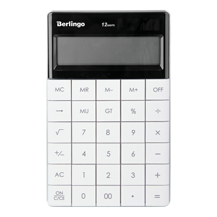 Калькулятор настольный Berlingo Power TX, 12 разрядов, белый