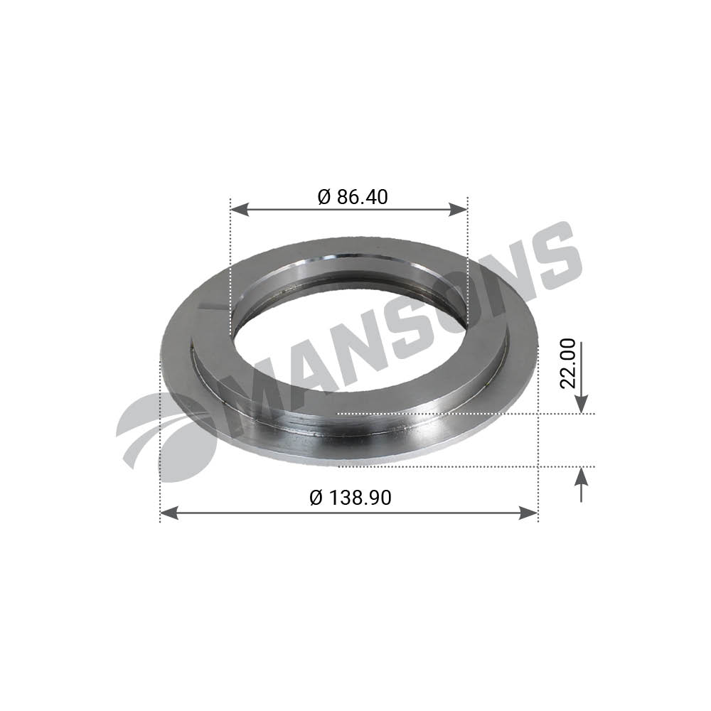 

300.171 Кольцо Ступицы Металл Шайба D86.4Xd115/D138.9X22Mm Bpw 6.5-9Т Eco