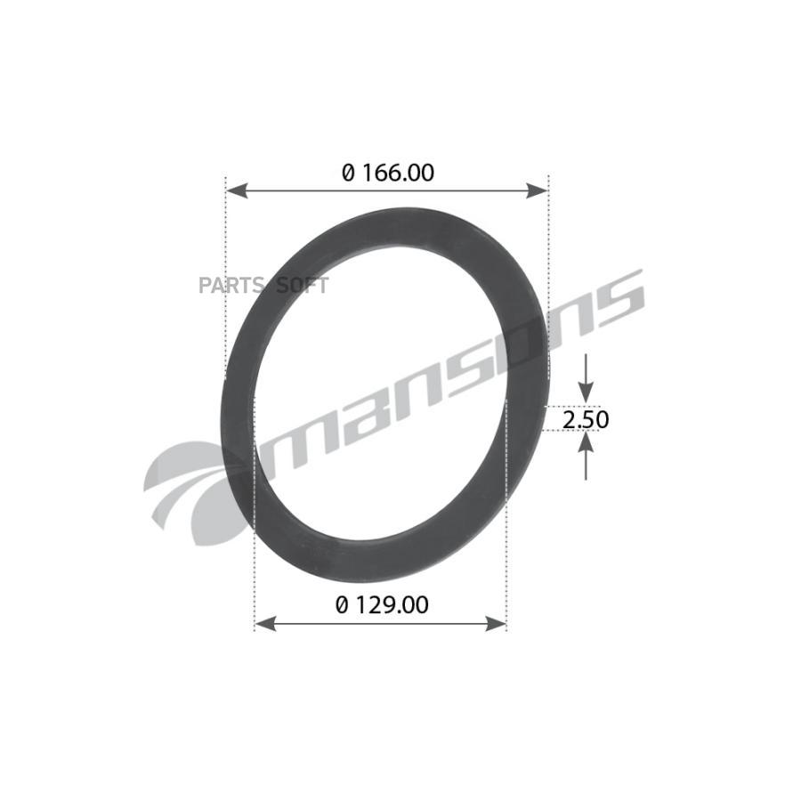 300.090Mns Кольцо Уплотнительное Ступицы Пластик. D130Xd166X2.5Mm Bpw