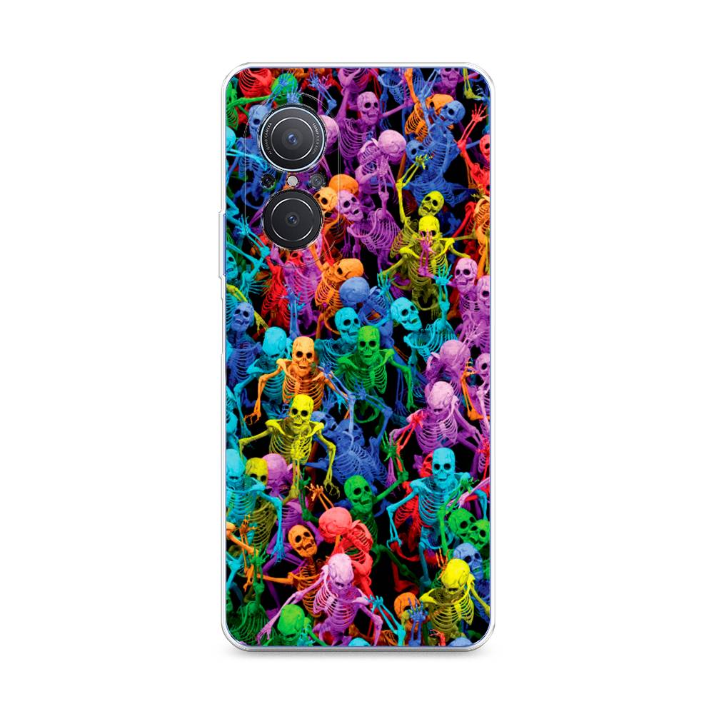 

Чехол на Huawei Nova 9 SE "Вечеринка скелетов", Фиолетовый;желтый;оранжевый, 6107250-6