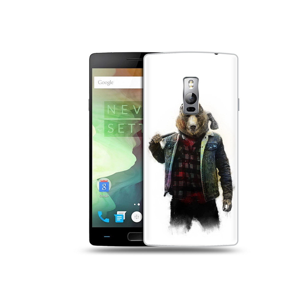 

Чехол MyPads Tocco для OnePlus 2 медведь с топором, Прозрачный, Tocco
