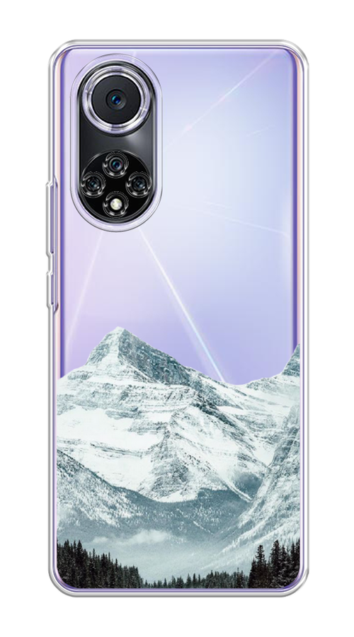 

Чехол на Huawei Nova 9 "Горы арт 1", Белый;зеленый, 6106150-2