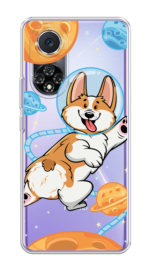 

Чехол на Huawei Nova 9 "Корги-космонавт", Голубой;бежевый;белый, 6106150-1