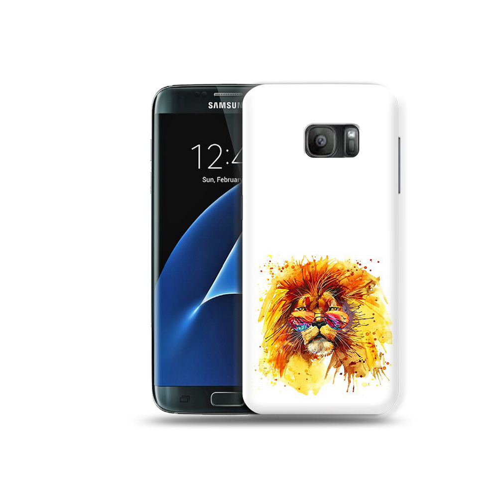 

Чехол MyPads Tocco для Samsung Galaxy S7 лев в очках, Прозрачный, Tocco