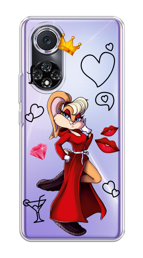 

Чехол на Huawei Nova 9 "Rich Lola Bunny", Красный;бежевый;оранжевый, 6106150-6