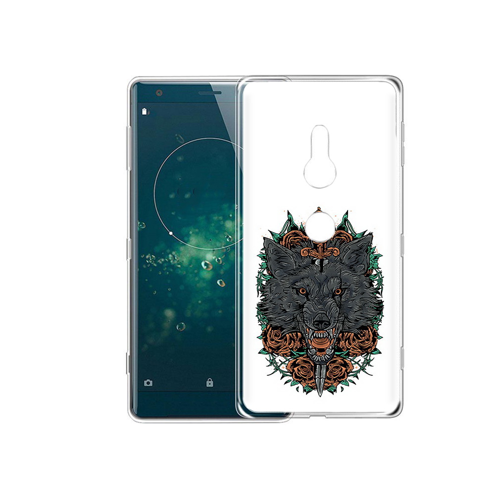 

Чехол MyPads Tocco для Sony Xperia XZ2 красивый злой волк, Прозрачный, Tocco