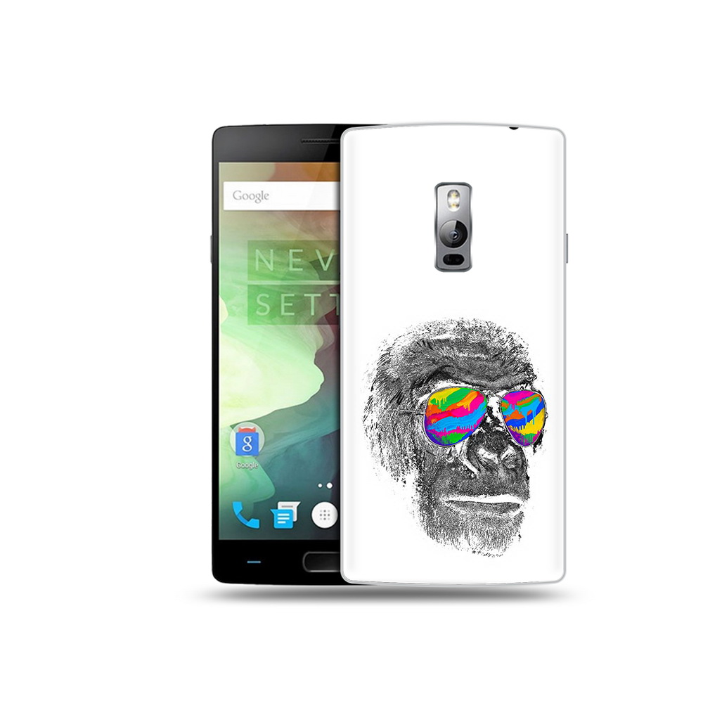 

Чехол MyPads Tocco для OnePlus 2 крутая обезьяна в очках, Прозрачный, Tocco