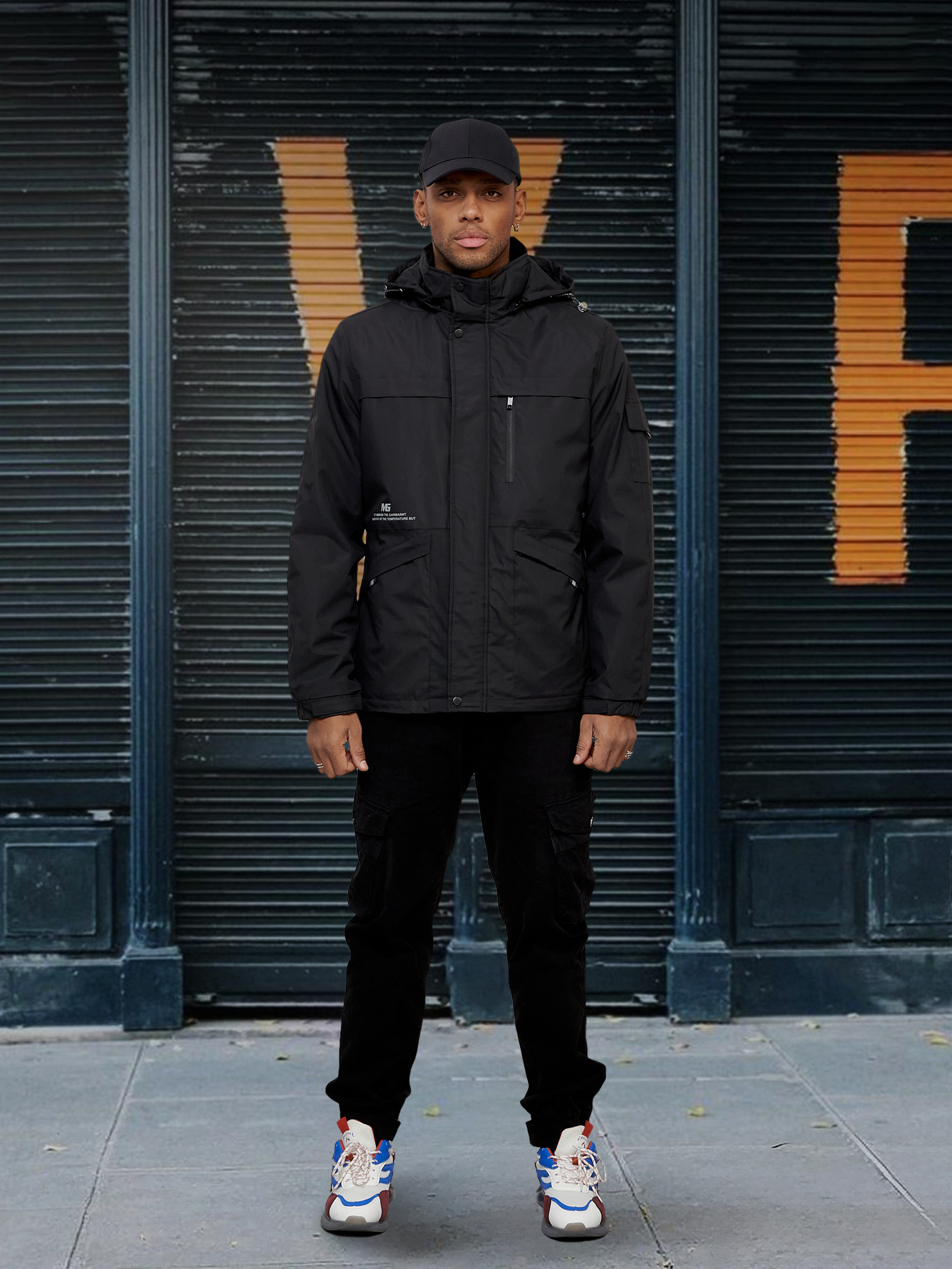 

Куртка мужская NoBrand OI-88030 черная M, Черный, OI-88030