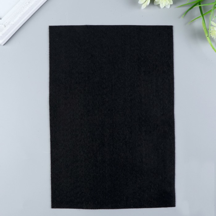 

Фетр мягкий 1 мм 20х30 см черный (10 шт)