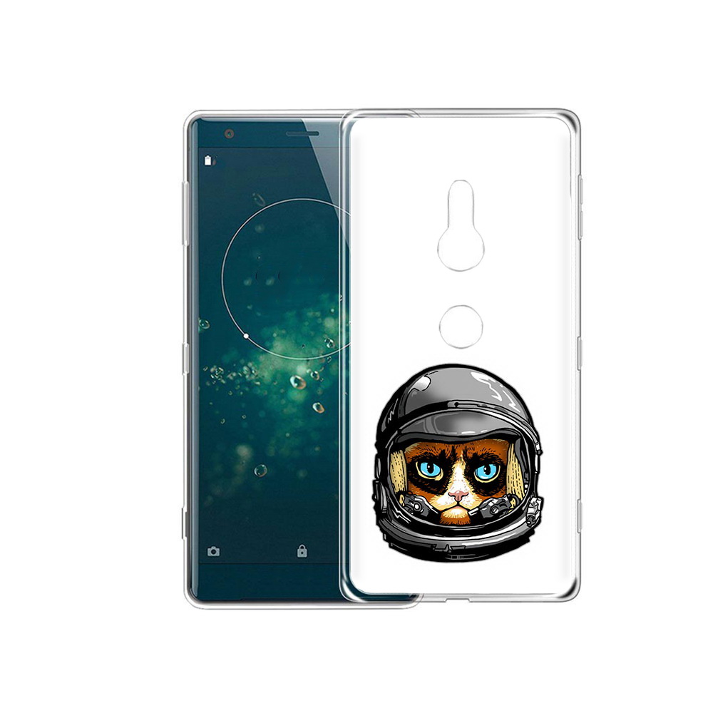

Чехол MyPads Tocco для Sony Xperia XZ2 кот космонавт, Прозрачный, Tocco