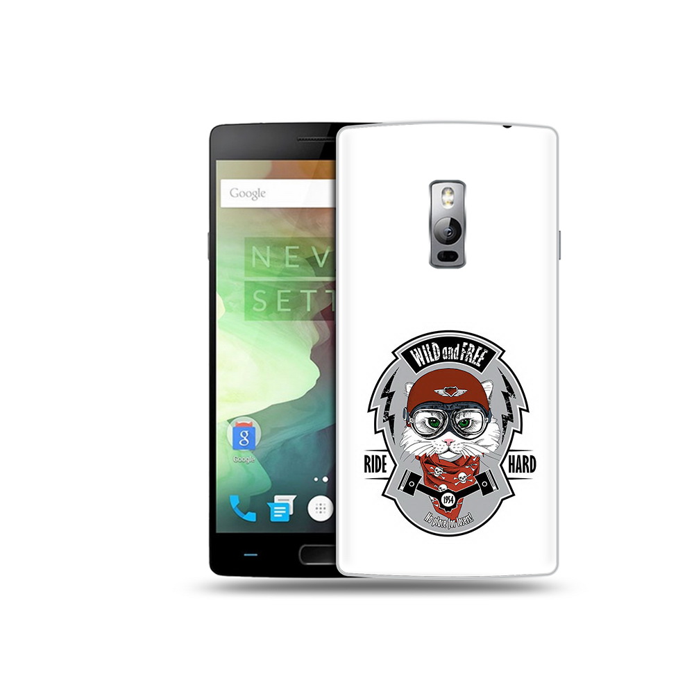 Чехол MyPads Tocco для OnePlus 2 кошка в шлеме
