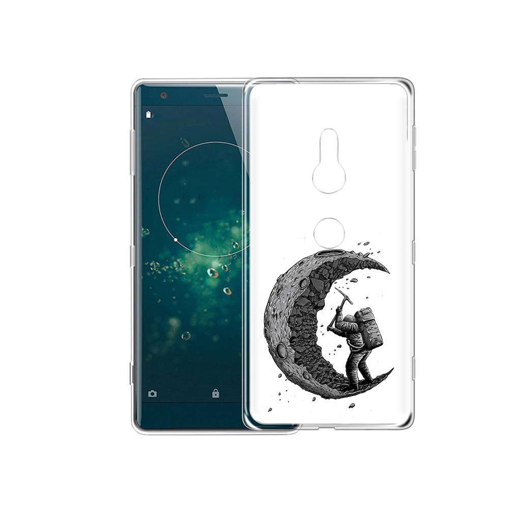

Чехол MyPads Tocco для Sony Xperia XZ2 камненная луна, Прозрачный, Tocco