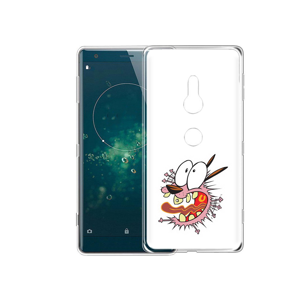 

Чехол MyPads Tocco для Sony Xperia XZ2 испуганный бобик, Прозрачный, Tocco