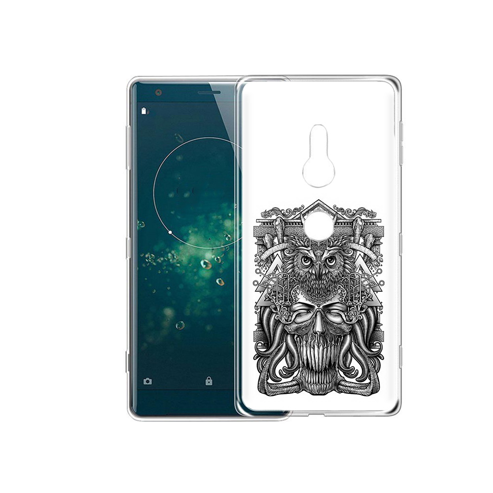 

Чехол MyPads Tocco для Sony Xperia XZ2 зубастая сова, Прозрачный, Tocco