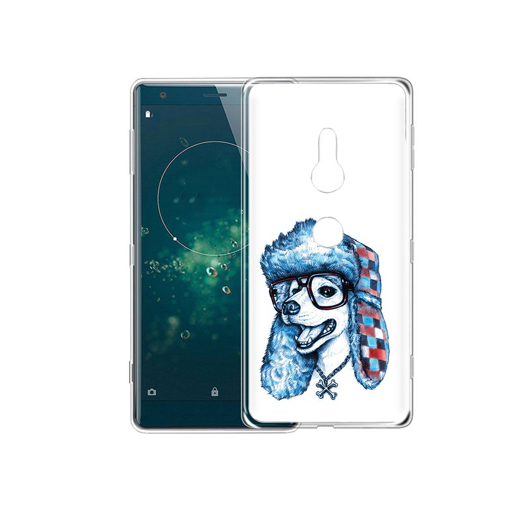 

Чехол MyPads Tocco для Sony Xperia XZ2 зимний пес, Прозрачный, Tocco