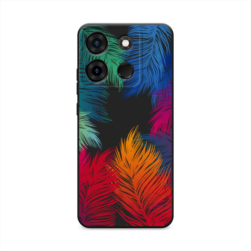 

Чехол Awog на Infinix Smart 7 HD "Рамка из перьев", Красный, 3103852-1