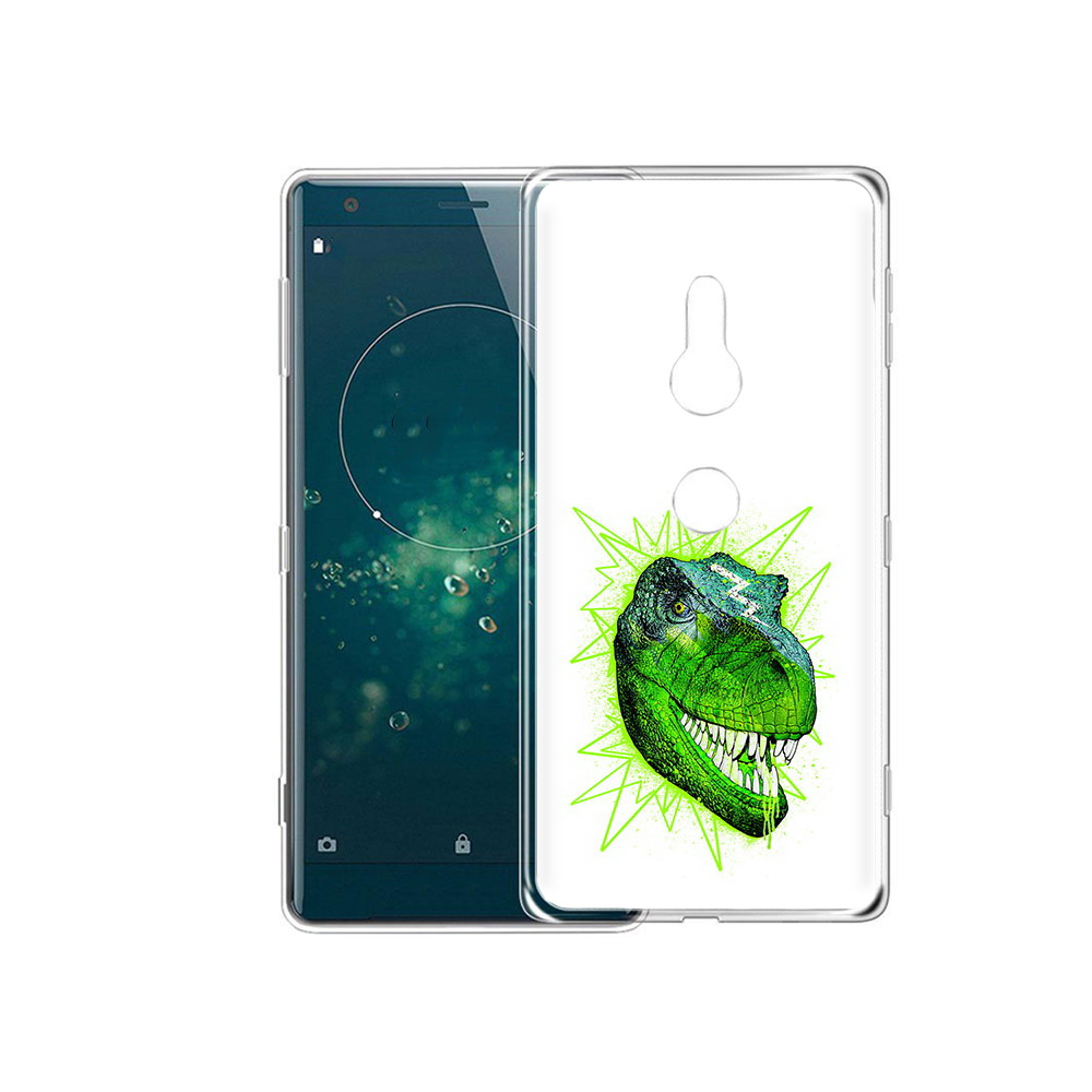 

Чехол MyPads Tocco для Sony Xperia XZ2 зеленый динозавр, Прозрачный, Tocco