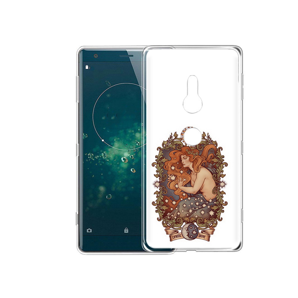 

Чехол MyPads Tocco для Sony Xperia XZ2 звездная девушка абстракция, Прозрачный, Tocco