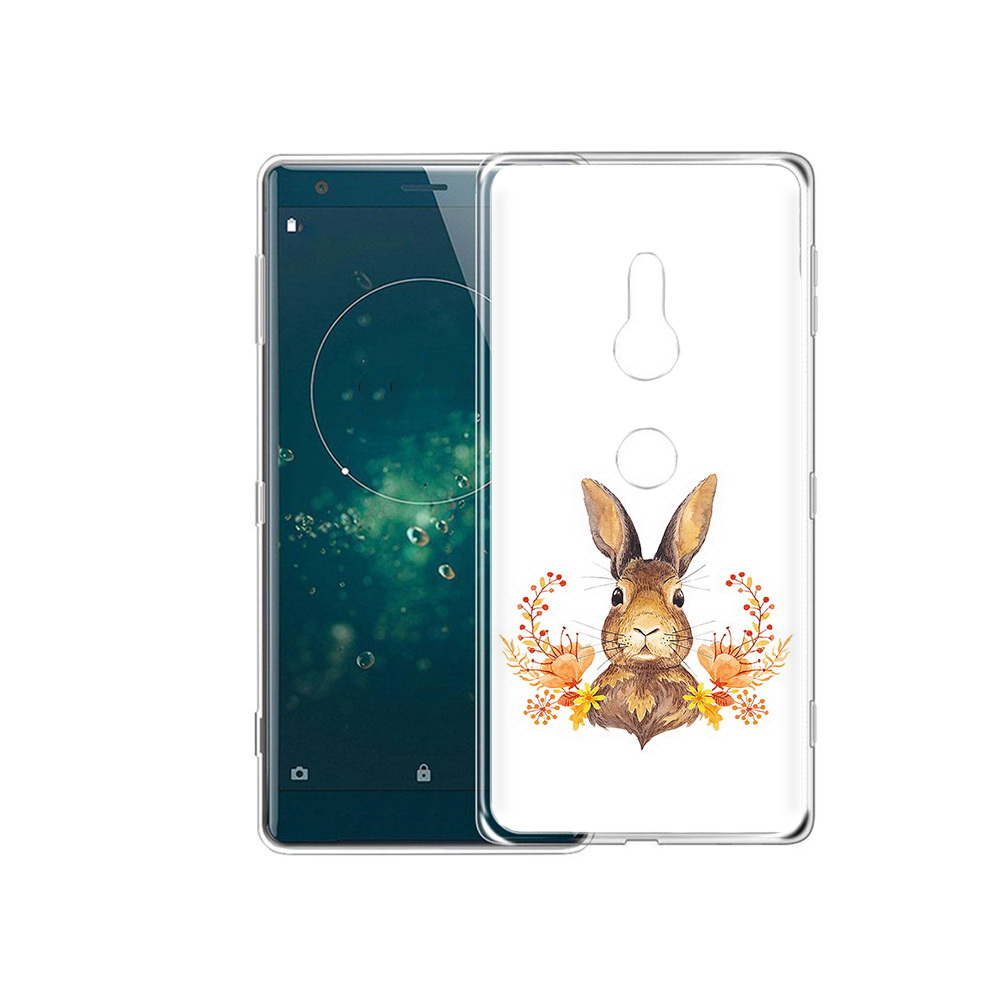 

Чехол MyPads Tocco для Sony Xperia XZ2 зайка в цветах, Прозрачный, Tocco