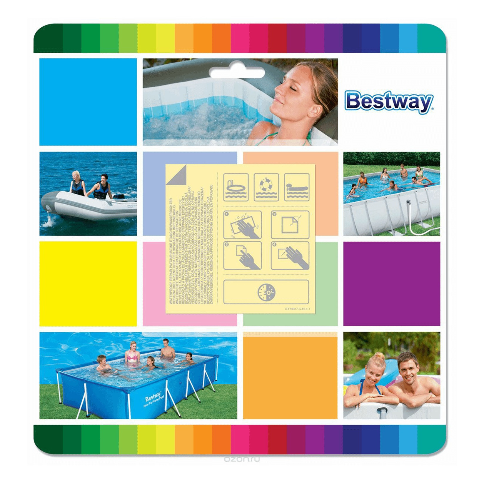 

Ремонтный набор Bestway водостойкий 6 предметов, Прозрачный