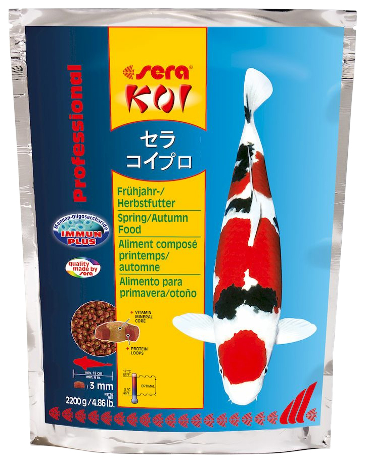 фото Корм для рыб sera koi professional, весна/осень, шарики, 2,2 кг