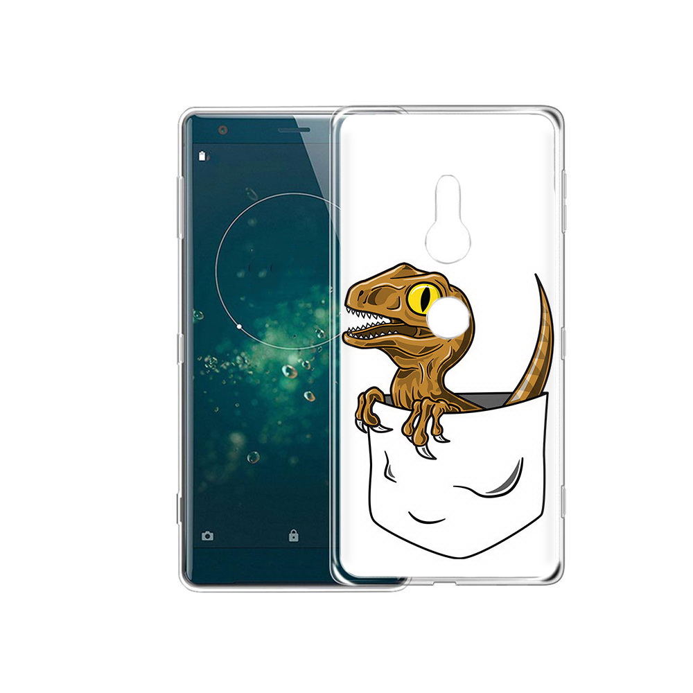 

Чехол MyPads Tocco для Sony Xperia XZ2 динозавр в кармане, Прозрачный, Tocco