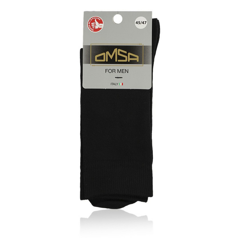

Носки мужские Omsa черные 45-47, Черный