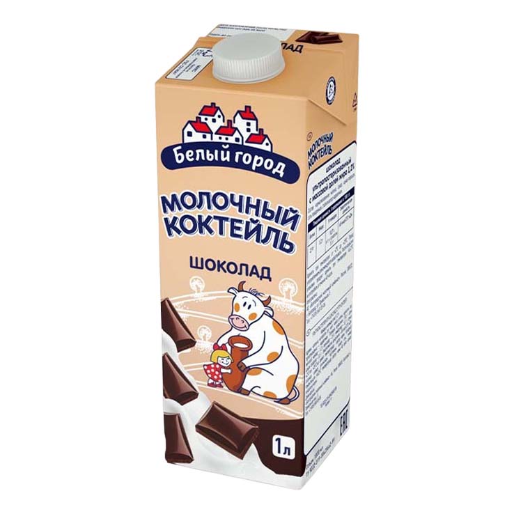 Коктейль Белый город шоколад молочный 1,2% 1 л