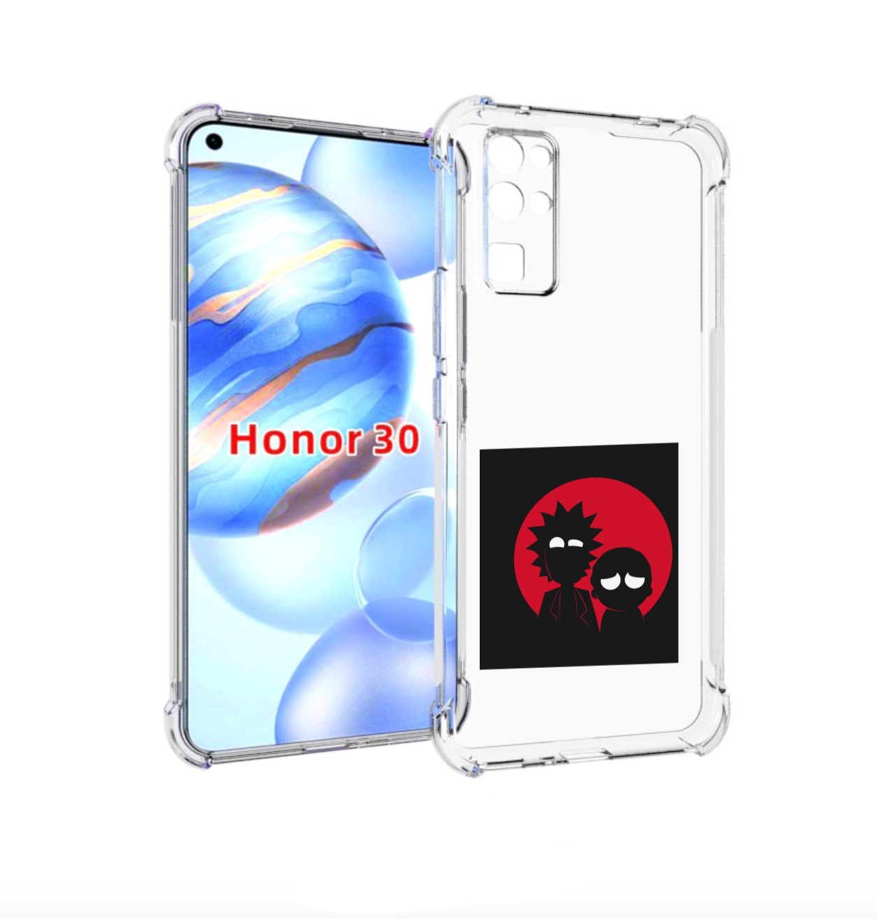 

Чехол бампер MyPads рик и морти в тени для Honor 30 (BMH-AN10) п, Прозрачный, Tocco