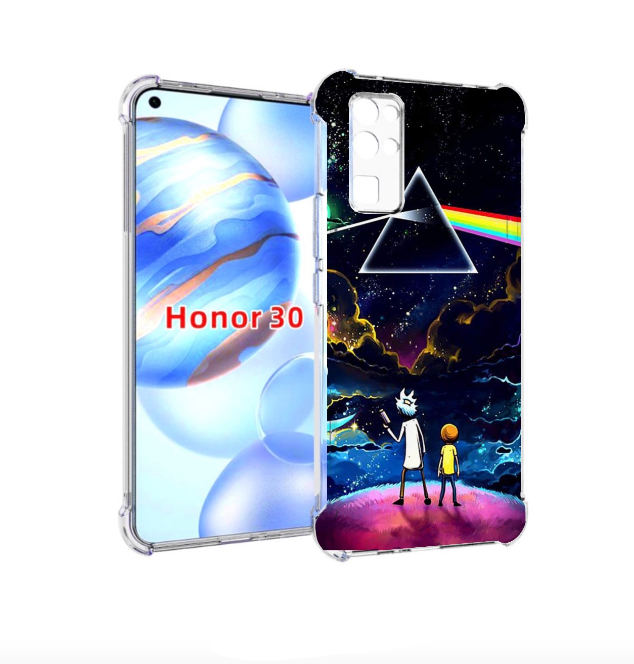 

Чехол бампер MyPads рик и морти в космосе для Honor 30 (BMH-AN10, Прозрачный, Tocco