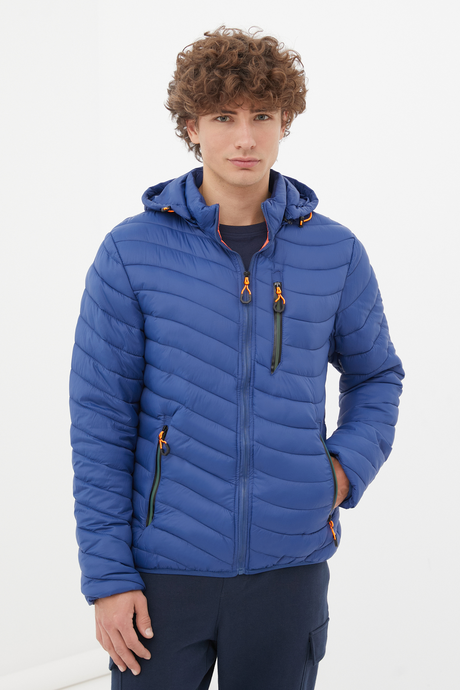 

Куртка мужская Finn Flare FBC21063C синяя 2XL, Синий, FBC21063C