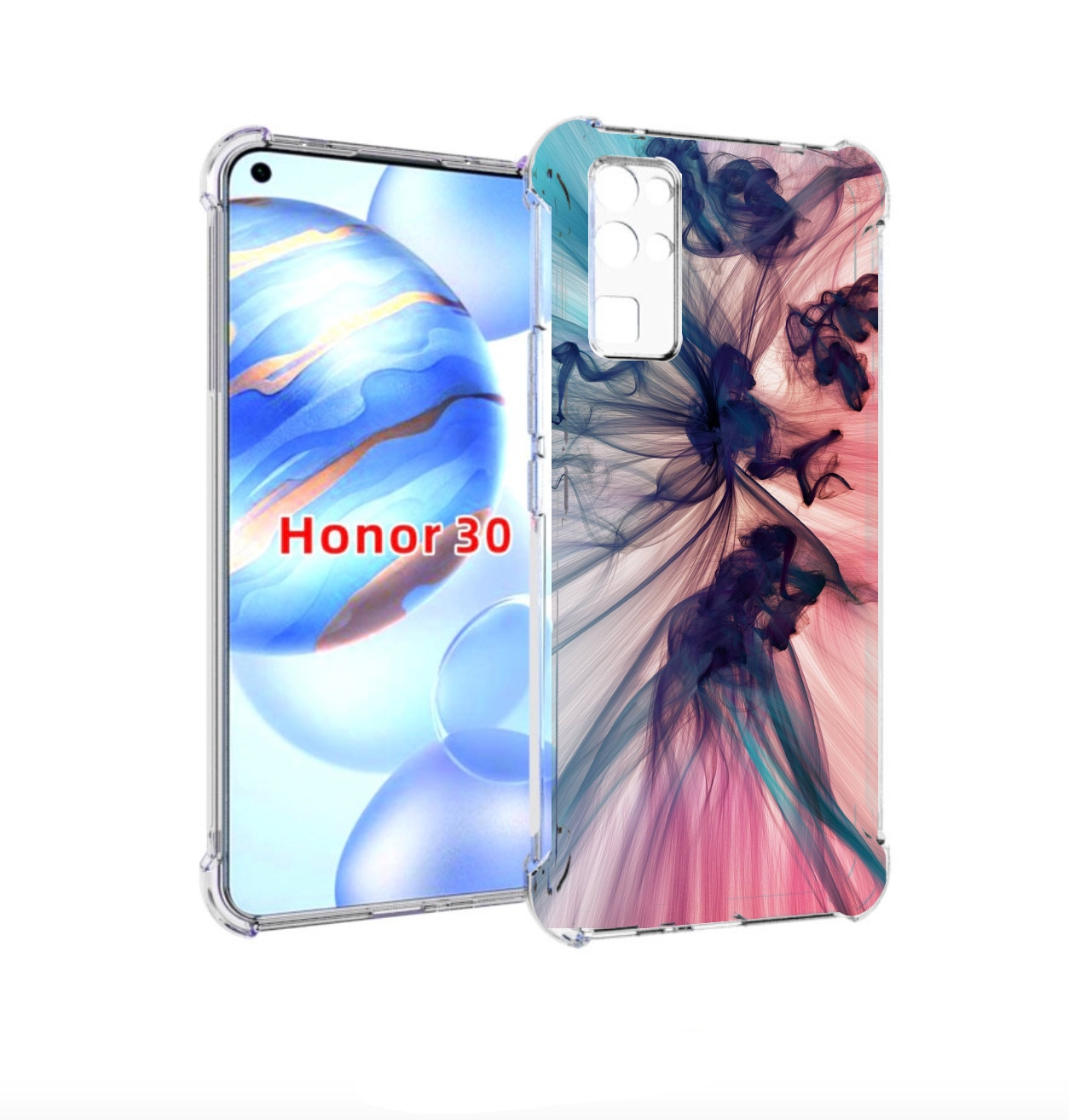 

Чехол бампер MyPads разноцветный дым для Honor 30 (BMH-AN10) про, Прозрачный, Tocco