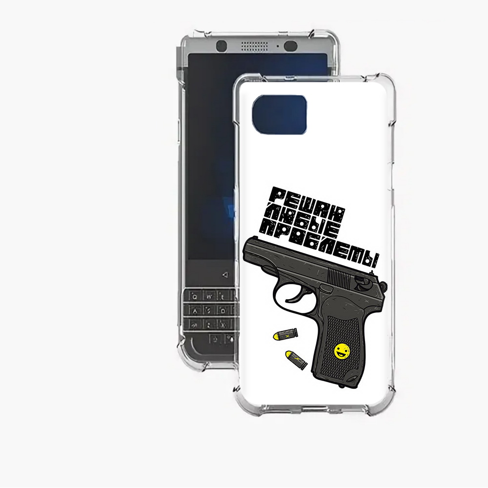 

Чехол MyPads Tocco для BlackBerry Motion пистолет против проблем, Прозрачный, Tocco