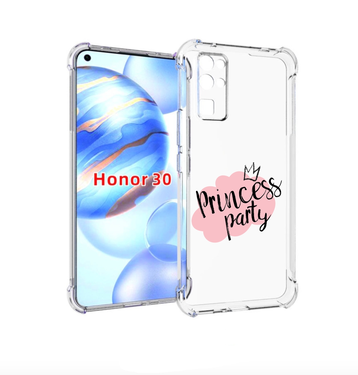 

Чехол бампер MyPads принцессная-вечеринка для Honor 30 (BMH-AN10, Прозрачный, Tocco