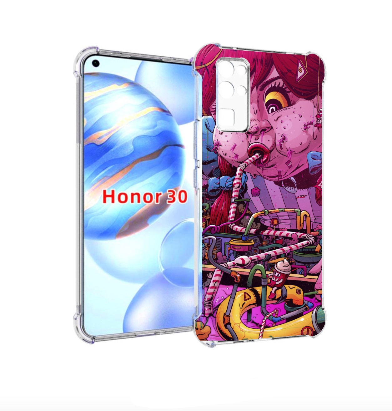

Чехол бампер MyPads прикольная сладкая картинка для Honor 30 (BM, Прозрачный, Tocco