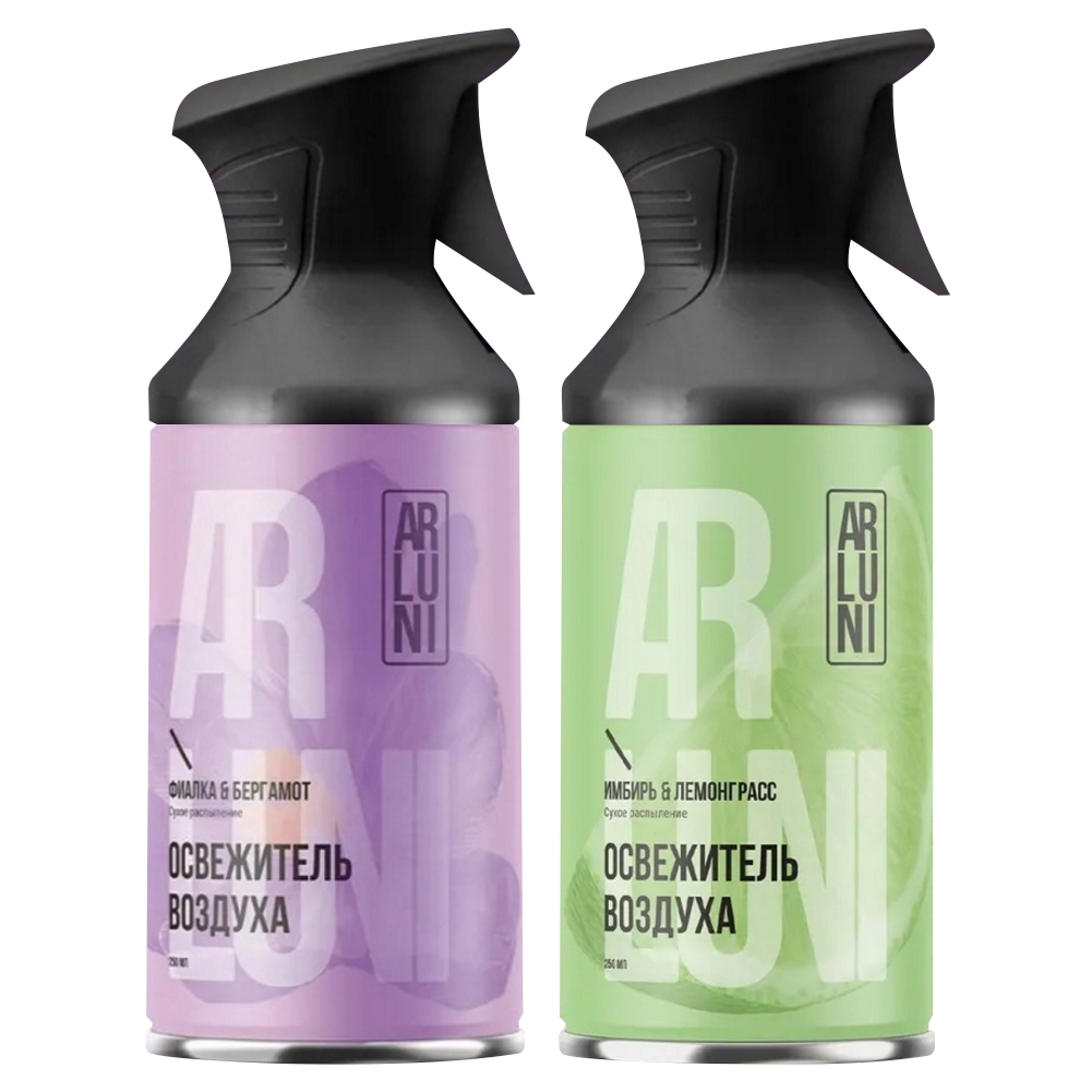 Набор Освежителей Arluni липа и зелень, фиалка и бергамот, 250 мл х 2 шт
